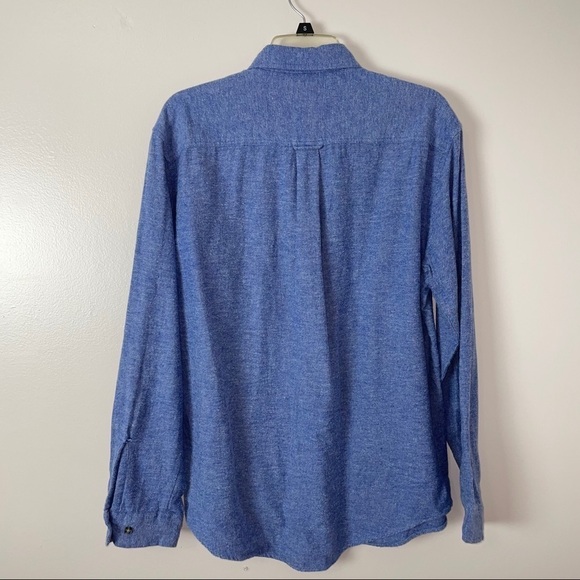 John Bartlett Men’s Flannel Button Down Shirt – Blue, Size Medium - Picture 5 of 9